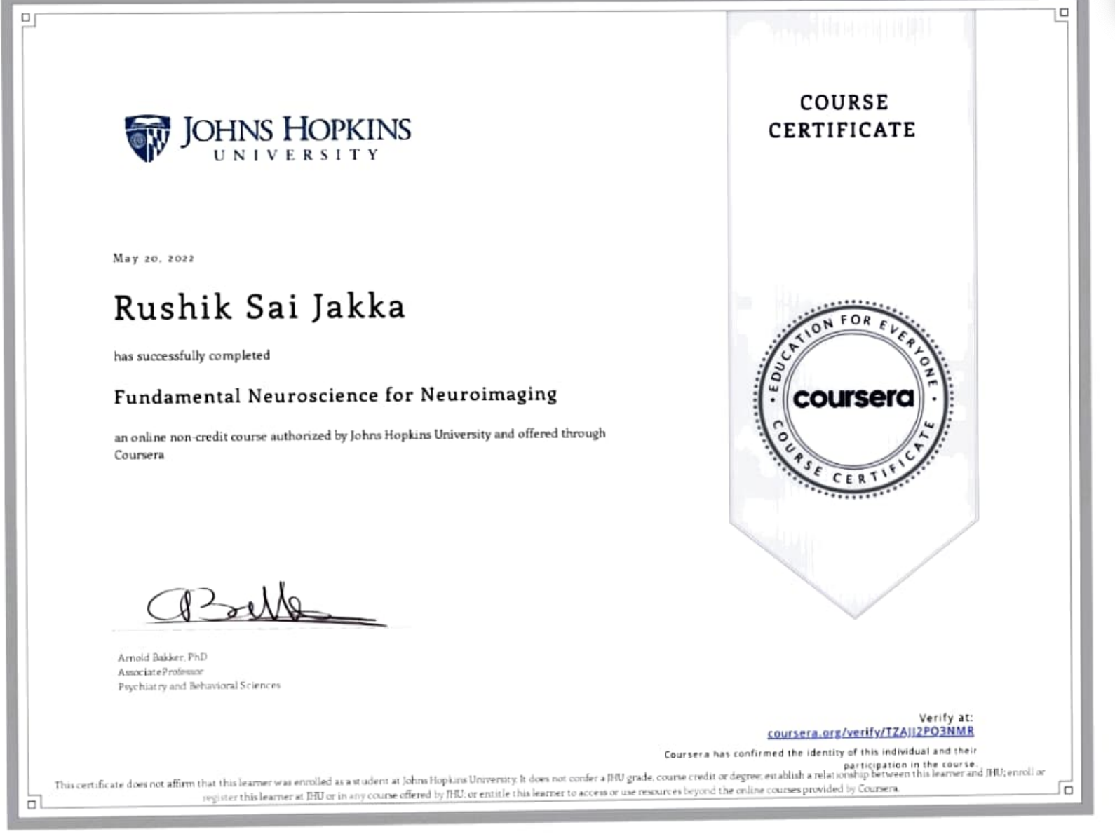 Fundamentals of Neuroscience for Neuroimaging